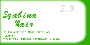 szabina mair business card